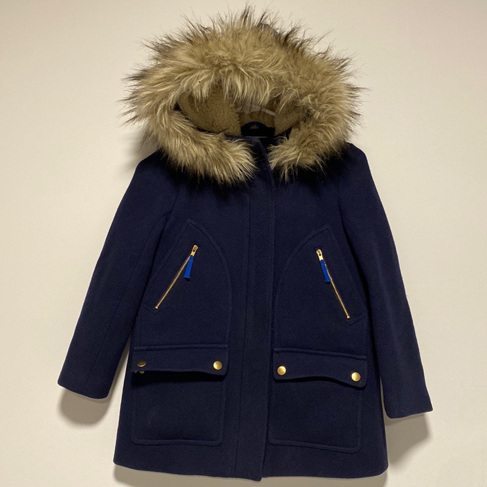 Jcrew Girls' chateau parka in stadium-cloth - Navy - SIZE 8